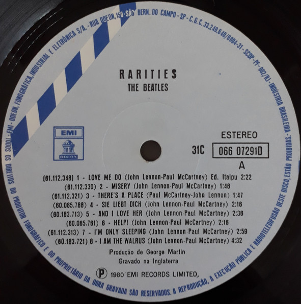 The Beatles - Rarities | Odeon (31C 066 07291D) - 4 The Beatles - Rarities | Odeon (31C 066 07291D) - 4