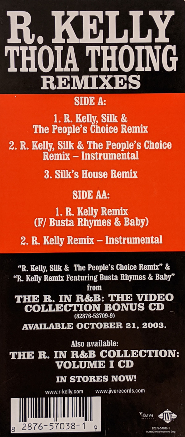R. Kelly - Thoia Thoing (Remixes) | Jive (82876-57038-1) - 2