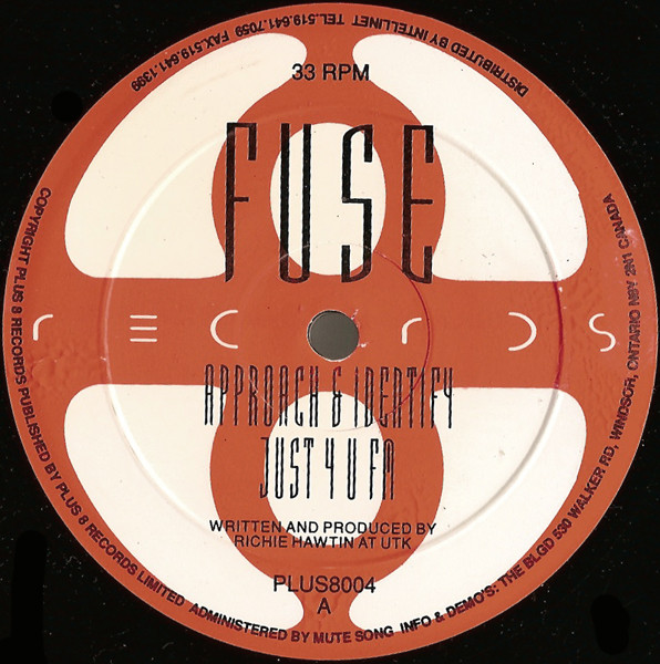 F.U.S.E. - Approach & Identify | Plus 8 Records (PLUS8004) - main