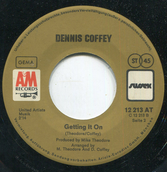 Dennis Coffey - Ride, Sally Ride / Getting It On | A&M Records (12 213 AT) - 3