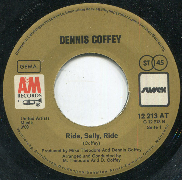 Dennis Coffey - Ride, Sally Ride / Getting It On | A&M Records (12 213 AT) - 4