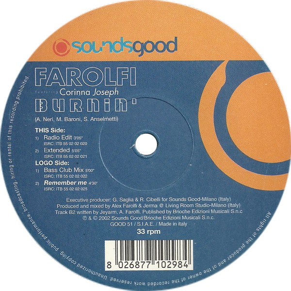 Alex Farolfi feat. Corrina Joseph - Burnin' | Sounds Good (GOOD 51) - 2