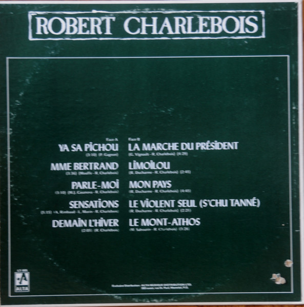 Robert Charlebois - Album Souvenir | Alta (LT-805) - 2