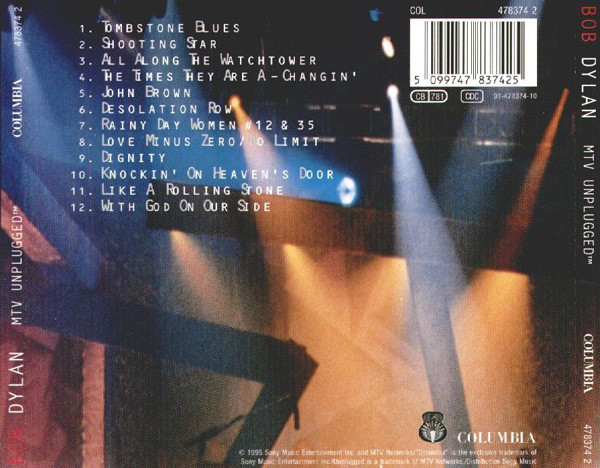 Bob Dylan - MTV Unplugged | Columbia (COL 478374 2) - 2
