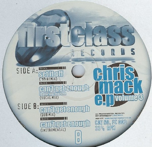 Chris Mack - Chris Mack E.P Volume 3 | First Class Records (FC 003)