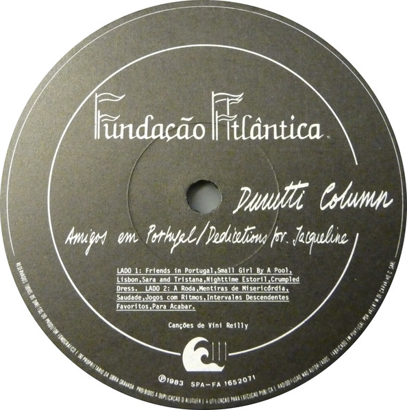 The Durutti Column - Amigos Em Portugal / Dedications For Jacqueline | Fundação Atlântica (1652071) - 3