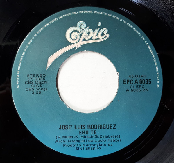 José Luis Rodríguez - C'Est Venise | CBS (EPC A 6035) - 4