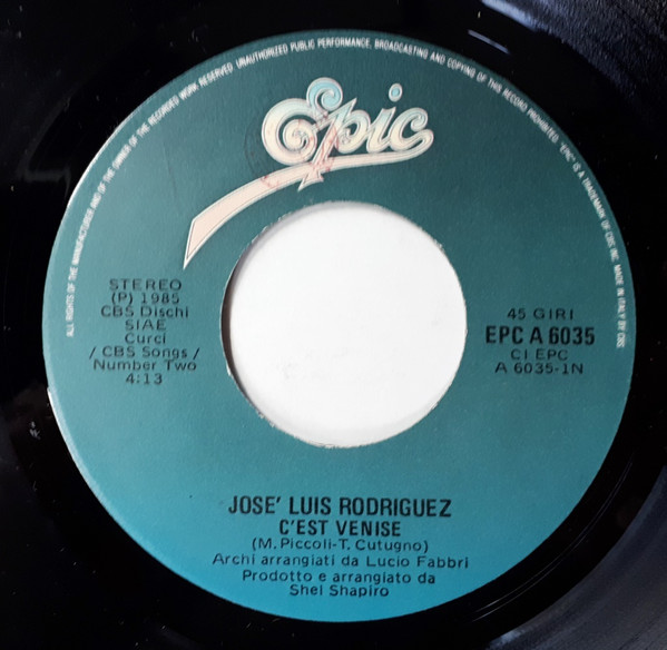 José Luis Rodríguez - C'Est Venise | CBS (EPC A 6035) - 3