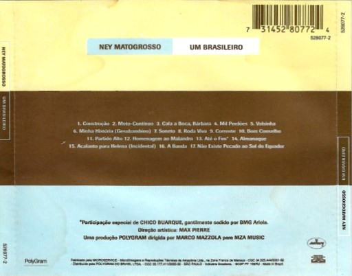 Ney Matogrosso - Um Brasileiro | PolyGram (528077-2) - main