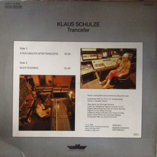 Klaus Schulze - Trancefer | Innovative Communication (KS 80 014) - 4 Klaus Schulze - Trancefer | Innovative Communication (KS 80 014) - 4