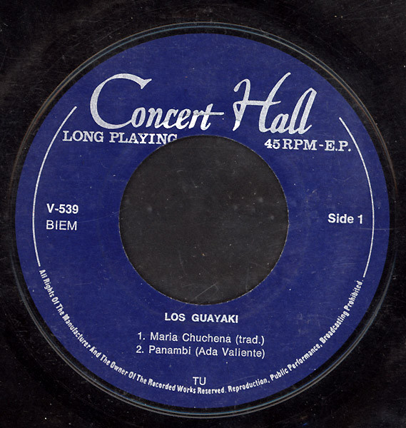 Los Guayaki - Chants, Danses Et Rythmes D'Amérique Latine | Concert Hall (V-539) - 2