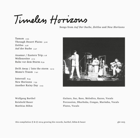 Wolfgang Barthel  /  Matthias Böhm  /  Reinhold Bauer - Timeless Horizons | Growing Bin Records (gbr003) - 2