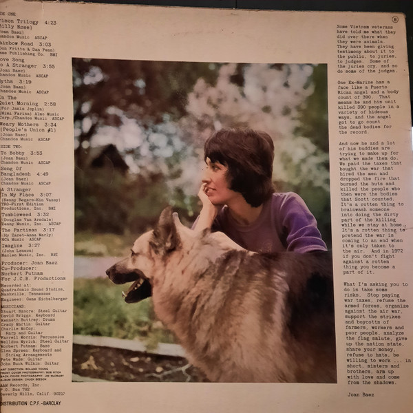 Joan Baez - Come From The Shadows | A&M Records (875 022) - 2 Joan Baez - Come From The Shadows | A&M Records (875 022) - 2