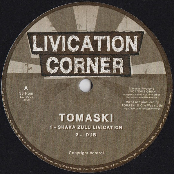 Tomaski - Shaka Zulu Livication / More Direction | Livication Corner (LC002) - main Tomaski - Shaka Zulu Livication / More Direction | Livication Corner (LC002) - main