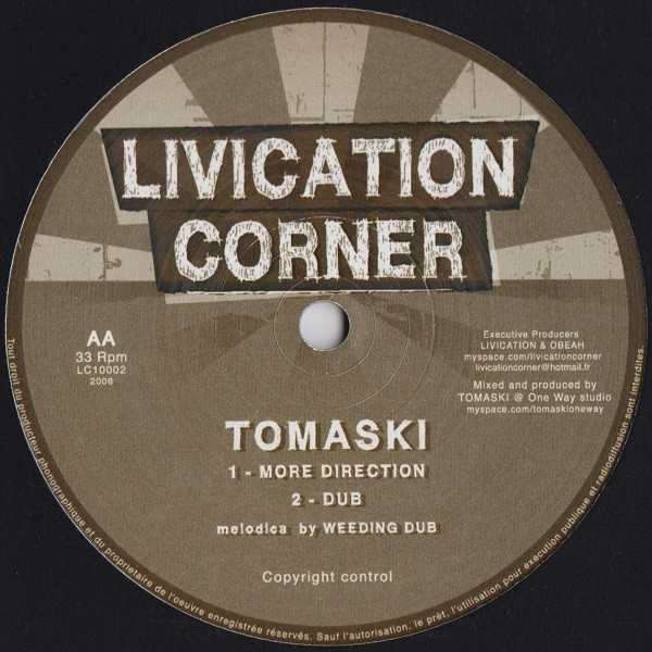 Tomaski - Shaka Zulu Livication / More Direction | Livication Corner (LC002) - 2 Tomaski - Shaka Zulu Livication / More Direction | Livication Corner (LC002) - 2