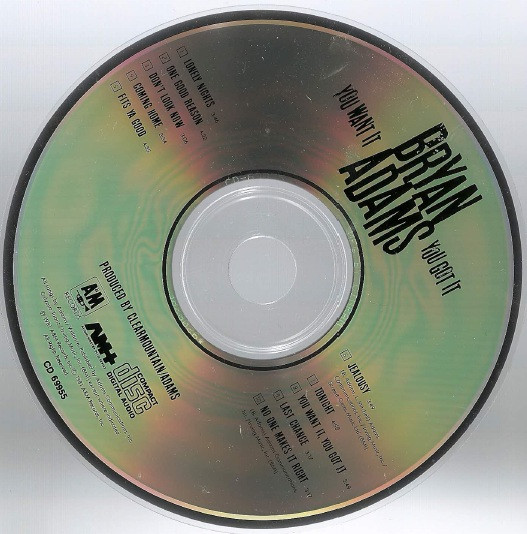 Bryan Adams - You Want It, You Got It | A&M Records (CD 69955) - 3