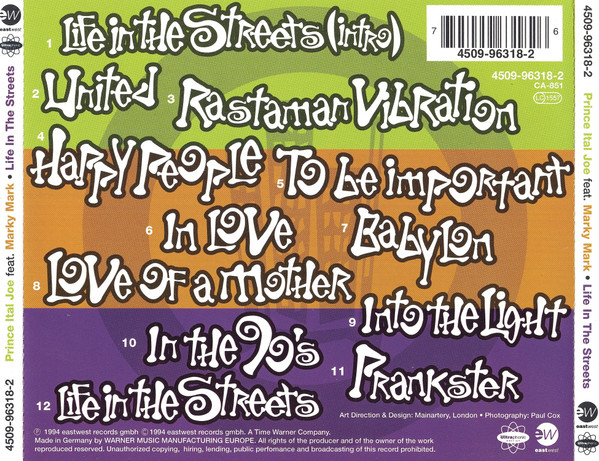 Prince Ital Joe Feat. Marky Mark - Life In The Streets | Ultraphonic (4509-96318-2) - 2