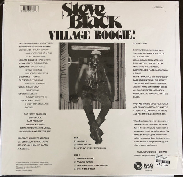 Steve Dudu Black - Village Boogie | PMG (PMG007LP) - 3 Steve Dudu Black - Village Boogie | PMG (PMG007LP) - 3