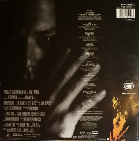 Various - 9½ Weeks - Original Motion Picture Soundtrack | Capitol Records (24 0499 1) - 2