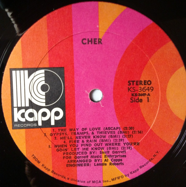 Cher - Cher | Kapp Records (KS 3649) - 3