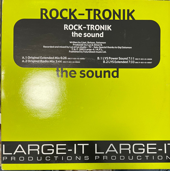 Rock-Tronik - The Sound | Large-IT Productions (LGT 8028) - 3