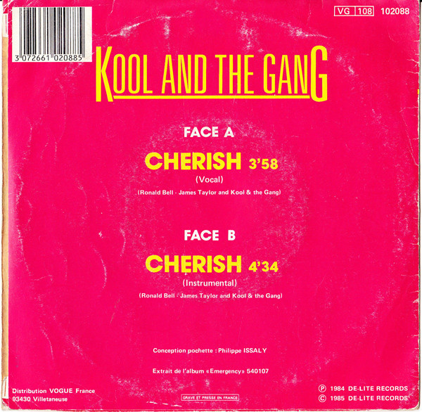 Kool & The Gang - Cherish | De-Lite Records (102088) - 2 Kool & The Gang - Cherish | De-Lite Records (102088) - 2