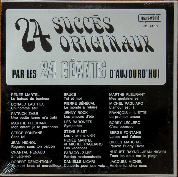 Various - 24 Succès Originaux -24 Géants d'aujourd'hui | Trans-World (TWF 2400) - 2 Various - 24 Succès Originaux -24 Géants d'aujourd'hui | Trans-World (TWF 2400) - 2