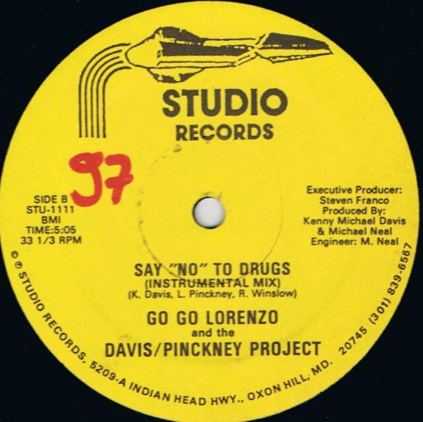Go Go Lorenzo & The Davis Pinckney Project - Say No To Drugs | Studio Records (STU-1111) - 2 Go Go Lorenzo & The Davis Pinckney Project - Say No To Drugs | Studio Records (STU-1111) - 2