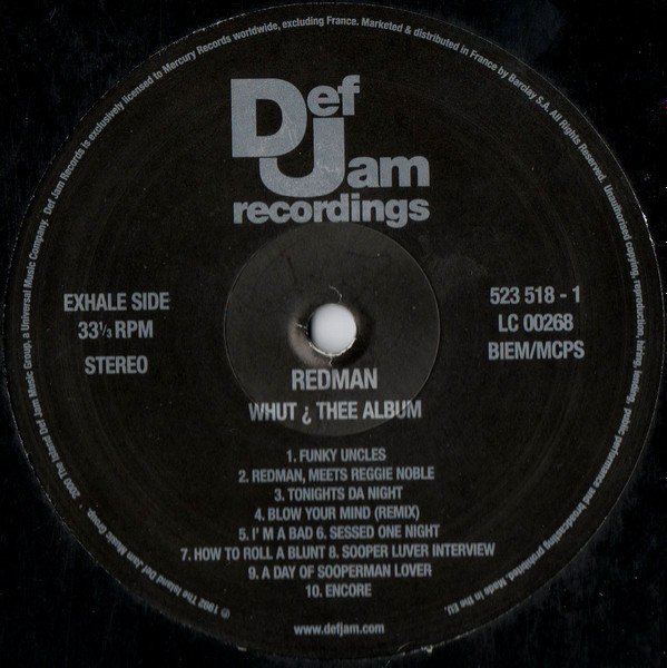 Redman - Whut? Thee Album | Rush Associated Labels (523 518-1) - 4