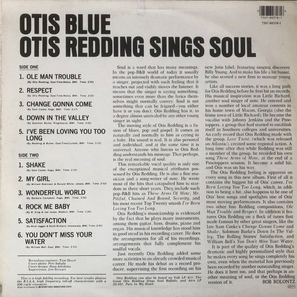 Otis Redding - Otis Blue / Otis Redding Sings Soul | ATCO Records (7567-80318-1) - 2 Otis Redding - Otis Blue / Otis Redding Sings Soul | ATCO Records (7567-80318-1) - 2