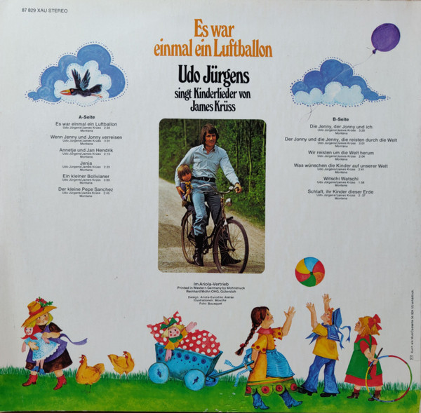 Udo Jürgens Singt Kinderlieder Von James Krüss - Es War Einmal Ein Luftballon | Ariola (87 829 XAU) - 2