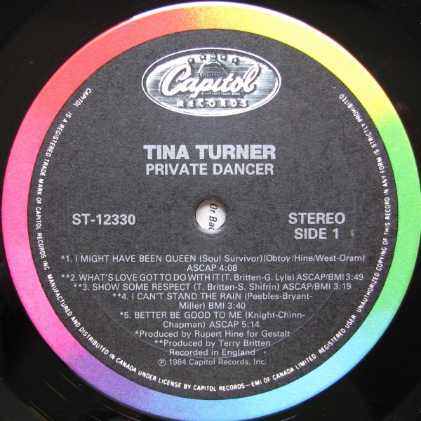 Tina Turner - Private Dancer | Capitol Records (ST-12330) - 3 Tina Turner - Private Dancer | Capitol Records (ST-12330) - 3