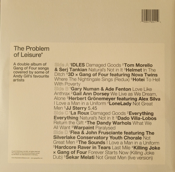 Various - The Problem Of Leisure: A Celebration Of Andy Gill & Gang Of Four | Gill Music (GILL21LPX) - 4 Various - The Problem Of Leisure: A Celebration Of Andy Gill & Gang Of Four | Gill Music (GILL21LPX) - 4