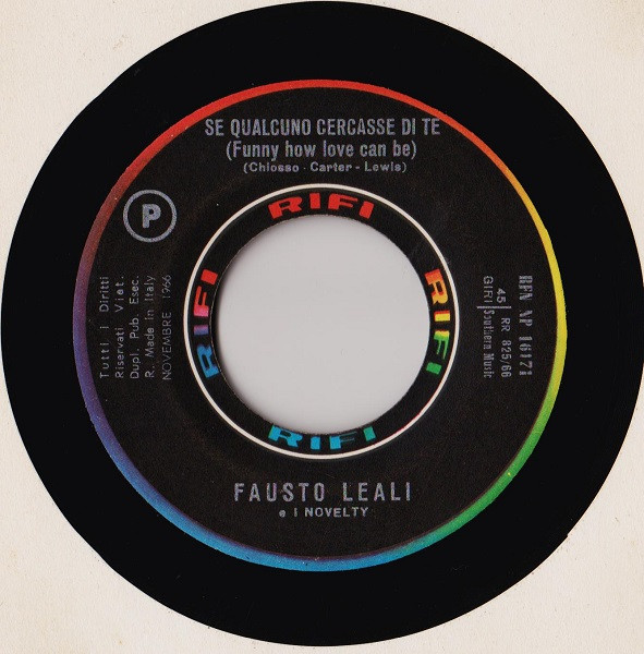 Fausto Leali E I Suoi Novelty - A Chi | Rifi (RFN NP 16171) - 2