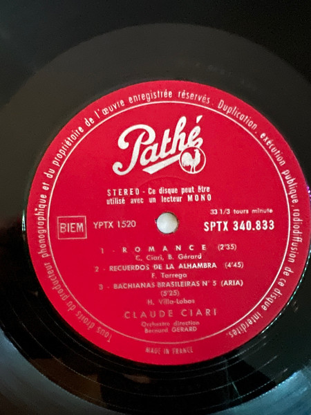 Claude Ciari - Asturias | Pathé (SPTX 340.833) - 4