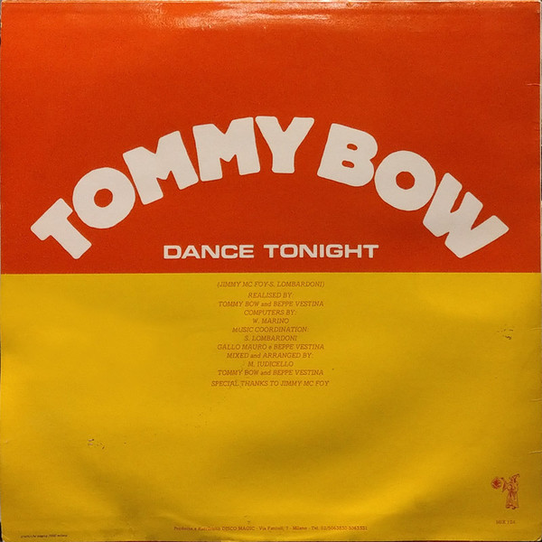 Tommy Bow - Dance Tonight | Discomagic Records (MIX 124) - 2