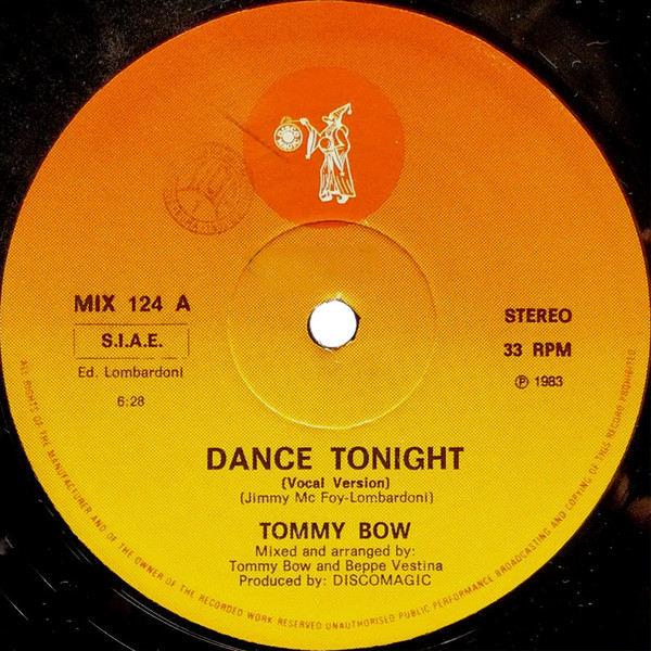 Tommy Bow - Dance Tonight | Discomagic Records (MIX 124) - 3