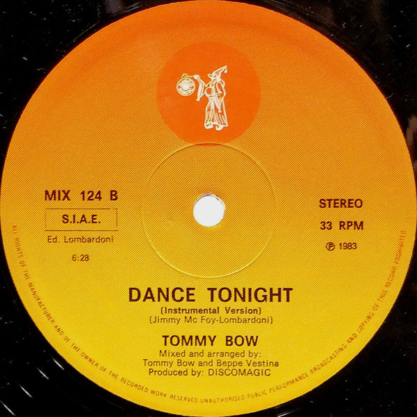 Tommy Bow - Dance Tonight | Discomagic Records (MIX 124) - 4