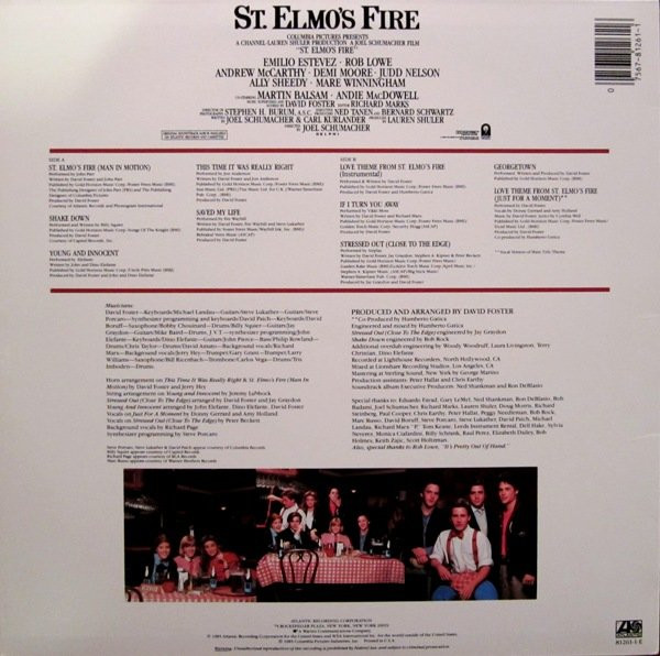 Various - St. Elmo's Fire (Original Motion Picture Soundtrack) | Atlantic (81261-1-E) - 3