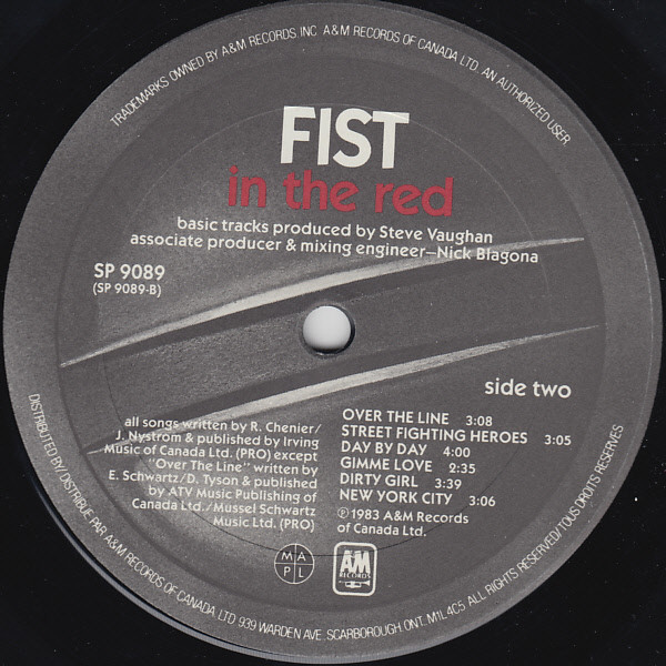 Fist - In The Red [Vinyl] | A&M Records (SP 9089) - 4