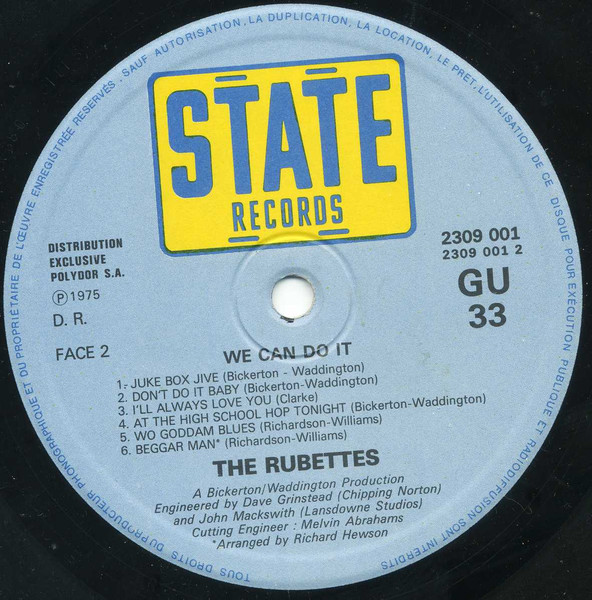 The Rubettes - We Can Do It | State Records (2309 001) - 4