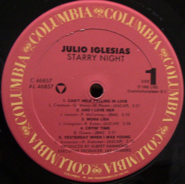 Julio Iglesias - Starry Night | Columbia (C 46857) - 2 Julio Iglesias - Starry Night | Columbia (C 46857) - 2