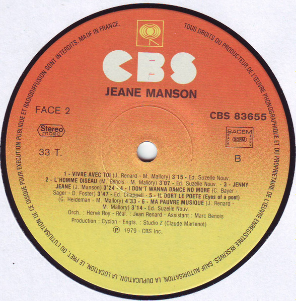 Jeane Manson - Fly To New York City | CBS (CBS 83.655) - 4 Jeane Manson - Fly To New York City | CBS (CBS 83.655) - 4