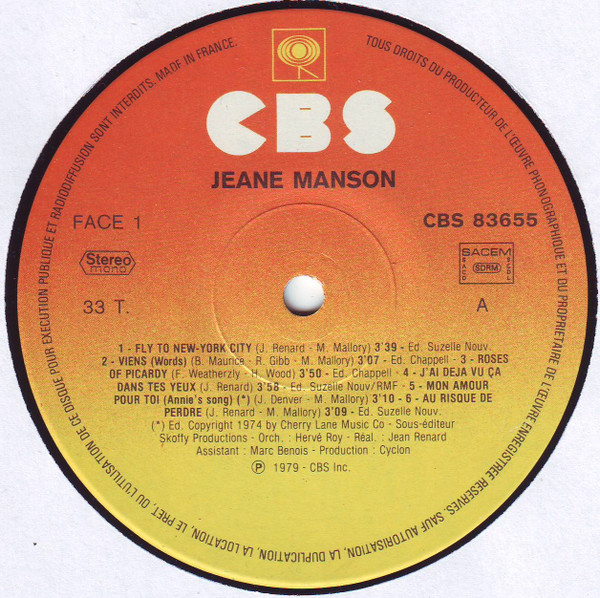 Jeane Manson - Fly To New York City | CBS (CBS 83.655) - 3 Jeane Manson - Fly To New York City | CBS (CBS 83.655) - 3