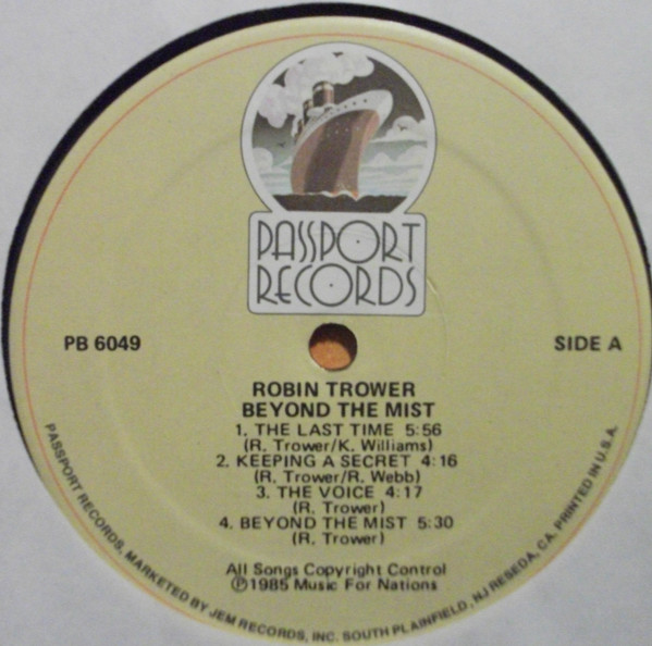 Robin Trower - Beyond The Mist [Vinyl] | Passport Records (PB 6049) - 4