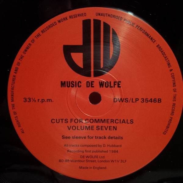 Unit 2 - Cuts For Commercials: Volume Seven | Music De Wolfe (DWS/LP 3546) - 4
