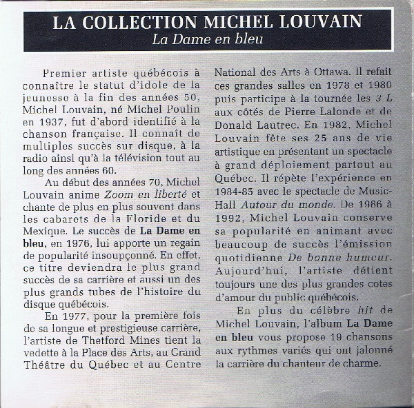Michel Louvain - La Dame En Bleu Vol. 6 | Disques Mérite (22-1076) - 2 Michel Louvain - La Dame En Bleu Vol. 6 | Disques Mérite (22-1076) - 2