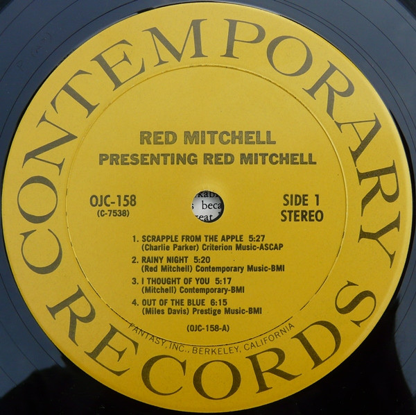 Red Mitchell - Presenting Red Mitchell | Original Jazz Classics (OJC-158) - 3
