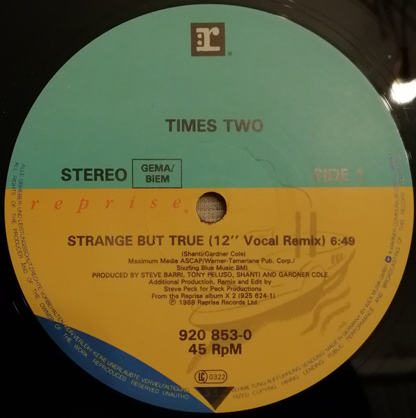 Times Two - Strange But True | Reprise Records (920 853-0) - 3