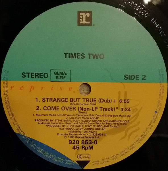 Times Two - Strange But True | Reprise Records (920 853-0) - 4